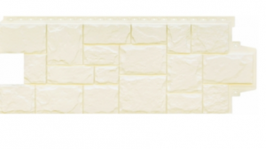 Фасадная панель Grand Line Крупный камень стандарт Молочный